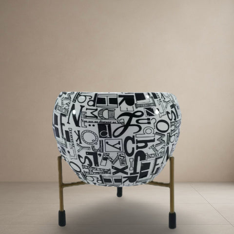 Typo Art Stand Planter