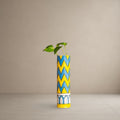 Azure Chevron Vase
