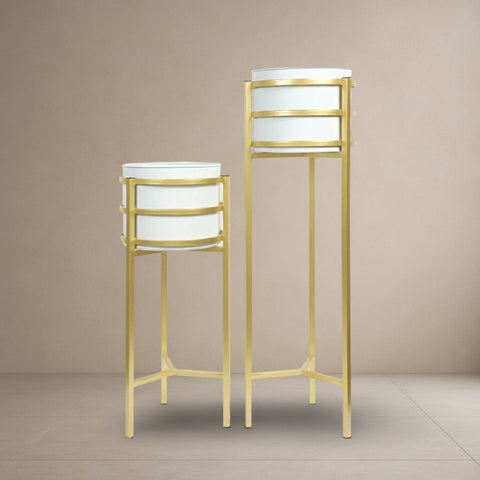 Alabaster Column Duo